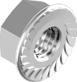 Гайка 1/2"-20 UNF Gr5(8) цб зубч (~din 6923)ASME B 18.16.6 All Metal Flange Locknut  36888 купити в Україні