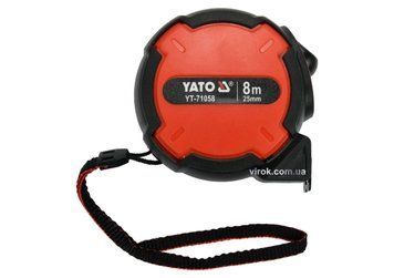 Рулетка з нейлоновим покриттям YATO 8 м х 25 мм  503373 купити в Україні