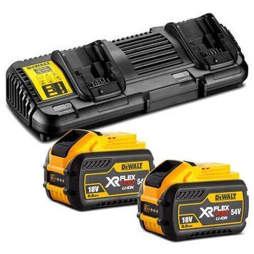 Зарядний пристрій DeWALT, 10.8 В, 14.4 В,18 В, 54 В, вихідний струм 4 А, вага 0.65 кг, 2 акумулятора  30431 купити в Україні