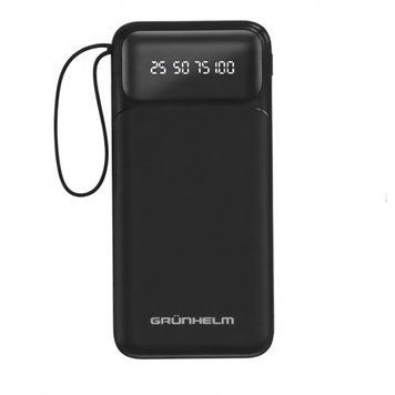 Power Bank - Портативна батарея 10.000 mAh чорний - GP-10PDB Grunhelm  551223 купити в Україні