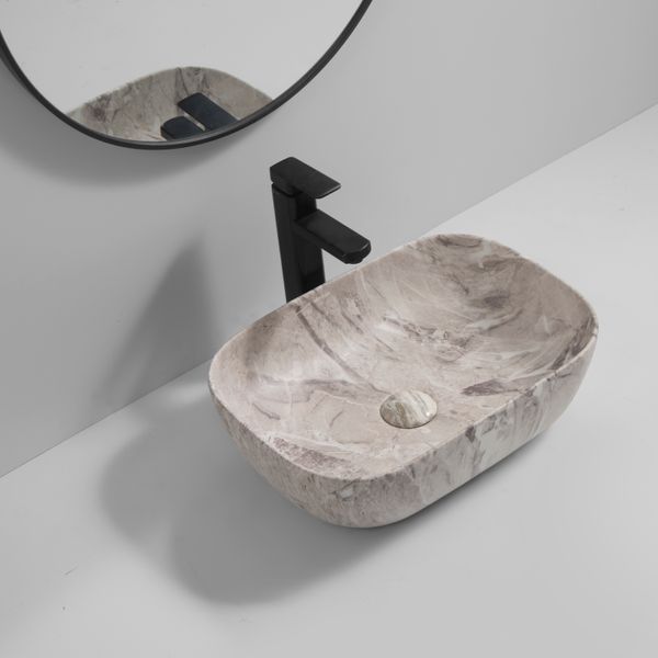 Раковина накладна MIXXUS PREMIUM DIVERSE-0113 MARBLE 455х325х135mm (MP6544)  258755 купити в Україні