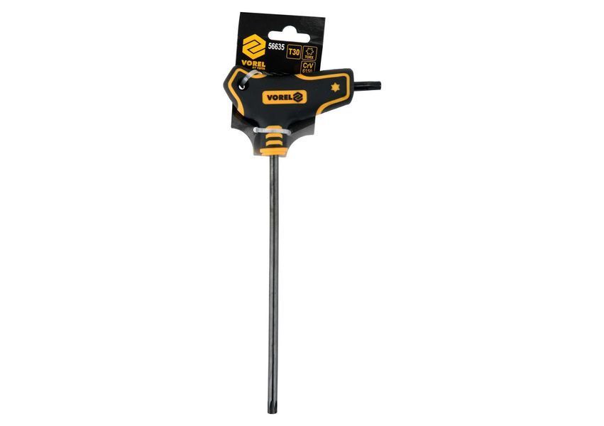Ключ TORX Т-подібний VOREL Т30 x 150 x 90 мм, Cr-V 6150  506958 купити в Україні