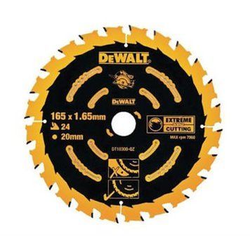 Диск пилковий DeWALT, EXTREME, 165 х 26 мм, Z 24, ATB, універсальне застосування DT10300  31524 купити в Україні