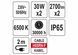Прожектори з SMD-діодами YATO 2 x 30 Вт 2 x 2700 лм на штативі 0.6-1.2 м  506614 фото &mdash; детальний огляд та фото