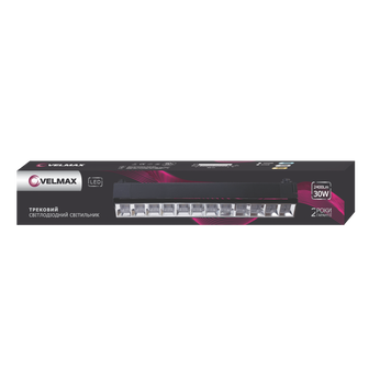LED світильник VELMAX V-TRL-LA-3041Bl, 30W, 4100K, чорний, 230V  470206 купити в Україні