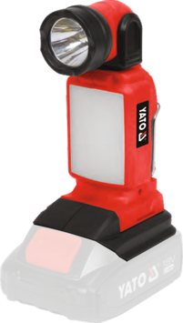 Ліхтар акумуляторний COB і SMD-діод. YATO 18В 2.5/1.2 Вт,250/100 Lm,оберт- 90&deg;/180&deg;(БЕЗ АКУМУЛЯТОРА)  312349 купити в Україні