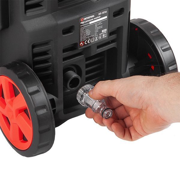 Мийка високого тиску, 1,8 кВт, 100-140 бар, 7 л/хв, шланг 5 м INTERTOOL DT-1516  151541 купити в Україні