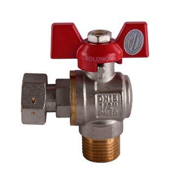 Кран кульовий кутовий з накидною гайкою SOLOMON 1/2&Prime; ЗВ PN40 160402  236466 купити в Україні