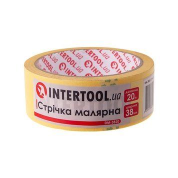 Стрічка малярна 38мм, 20м, жовта INTERTOOL  27662 купити в Україні