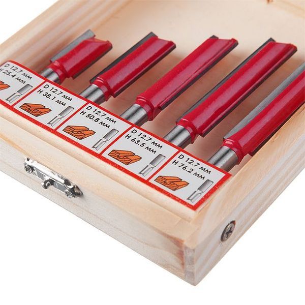 Набір фрез пазових прямих, 5 шт. INTERTOOL HT-0075  153359 купити в Україні