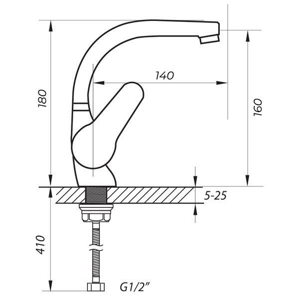 Змішувач для умивальника Zerix SOP1 146 (ZX2651)  251463 купити в Україні