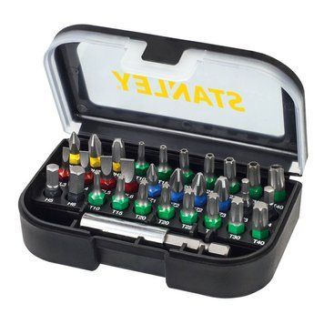 Набір біт STANLEY, Pozidriv, Philips, Torx, Шестигранный Hex, Slotted, Ph1,2,3 x1, Pz 1,3 x1, TH30,  17536 купити в Україні