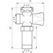 Кран вентильний для пральної машини Q PROFESSIONAL 3/4&Prime;x3/4&Prime;x3/4&Prime; з подовжувачем NV-QP170  236323 фото &mdash; детальний огляд та фото