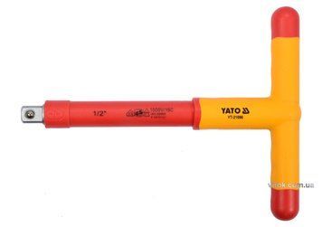 Вороток Т-подібний діелектричний YATO 1/2" 207 х 106 мм VDE до 1000 В  502108 купити в Україні