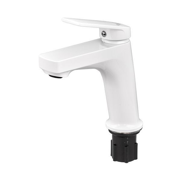 Змішувач для умивальника Plamix Lucas-001 SET White з підведенням (PM0706)  253219 купити в Україні