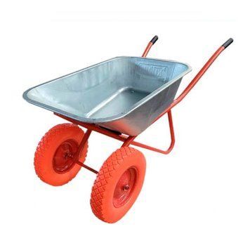 Тачка будівельна двоколісна WB6406WP BUDFIX, поліуретанове колесо, 90/170 л, 200 кг, вага 15кг.  6342 купити в Україні