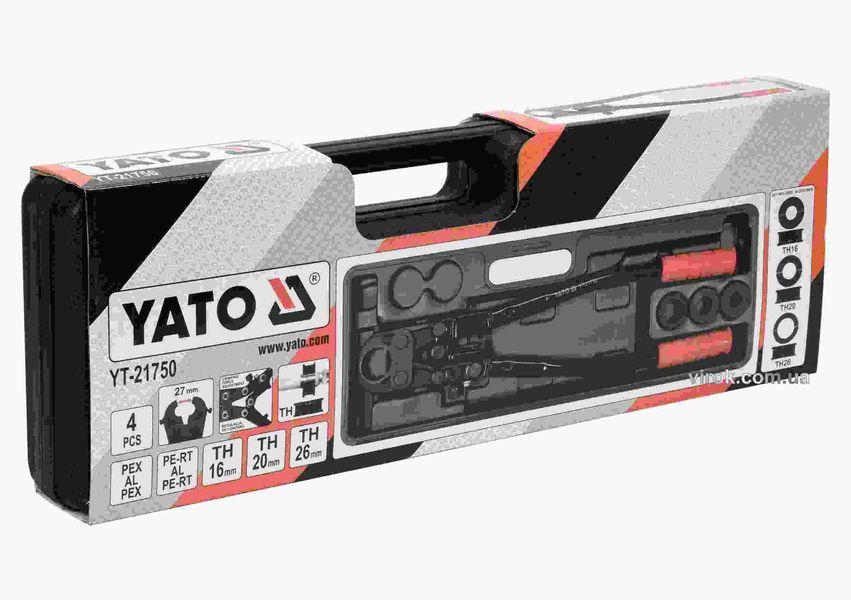 Прес-кліщі для труб YATO 53 см з насадками 3 шт  505865 купити в Україні