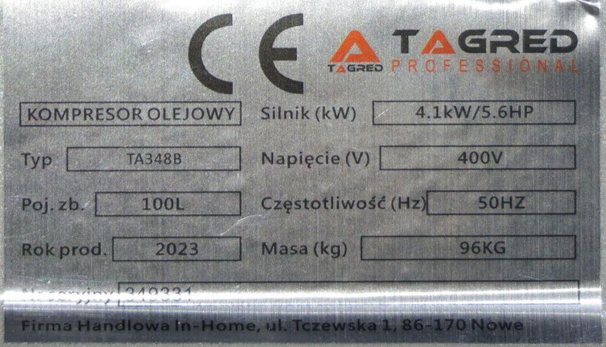 Компресор поршневий TAGRED TA348B  283738 купити в Україні