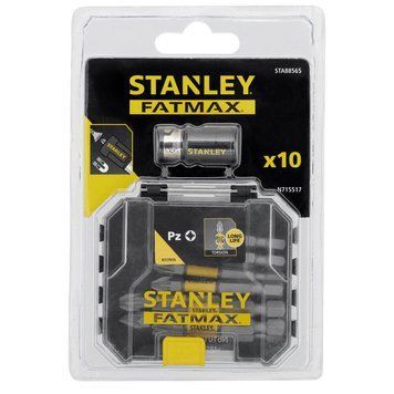 Набір біт STANLEY FatMax, Pozidriv, Pz1, Pz2, Pz3, L=50 мм, 10 шт, пластиковий кейс  25232 купити в Україні