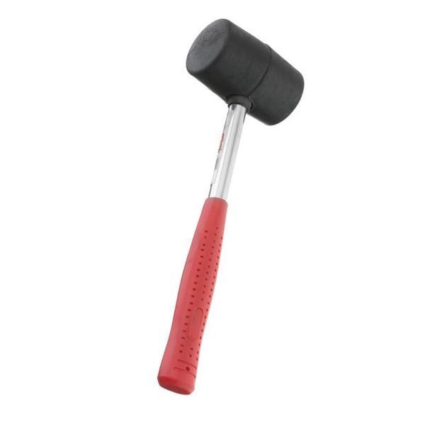 Киянка гумова 340 г, 55 мм, чорна гума, металева ручка INTERTOOL  28993 купити в Україні