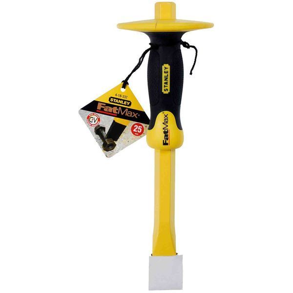 Зубило по металу STANLEY "FatMax&trade;", слюсарне, плоске, 25х305 мм, із захисною надставкою.  17997 купити в Україні