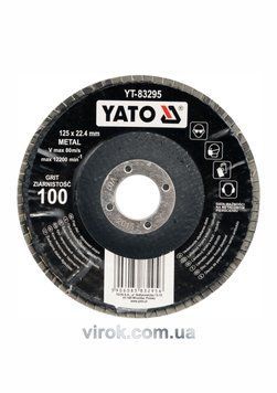 Круг шліфувальний пелюстковий випуклий YATO ALUMINIUM OXIDE К120 125 х 22.4 мм  497273 купити в Україні