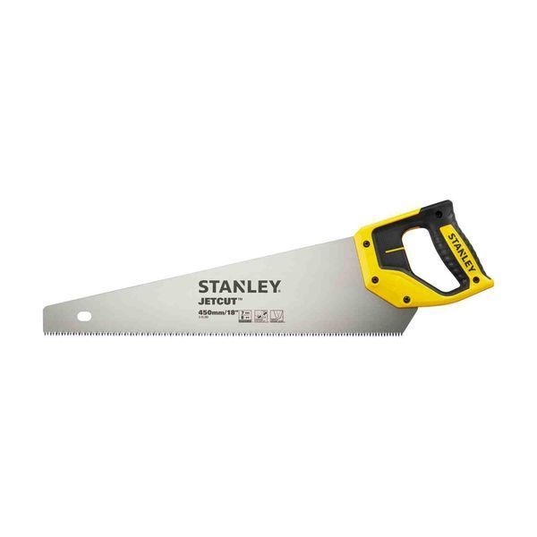 Ножівка STANLEY " Jet-Cut SP", довжина 450мм, поперечний і подовжній чистий розріз, 7 зубів на дюйм.  9340 купити в Україні