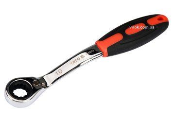 Ключ накидний вигнутий з тріщаткою YATO М10 CrV  505367 купити в Україні