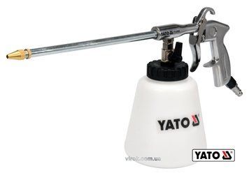 Пістолет пневматичний для утворення піни YATO з соплом 220 м 1 л 113 л/хв 0.62 МПа  506436 купити в Україні
