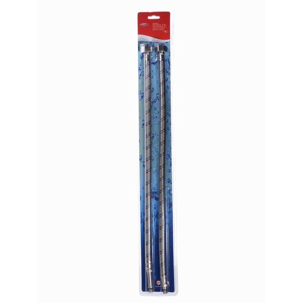 Шланг для змішувача Solomon (нерж.) М10х1/2&Prime; 0,7м (HY6201 A+B) ПАРА в блістері  237361 купити в Україні