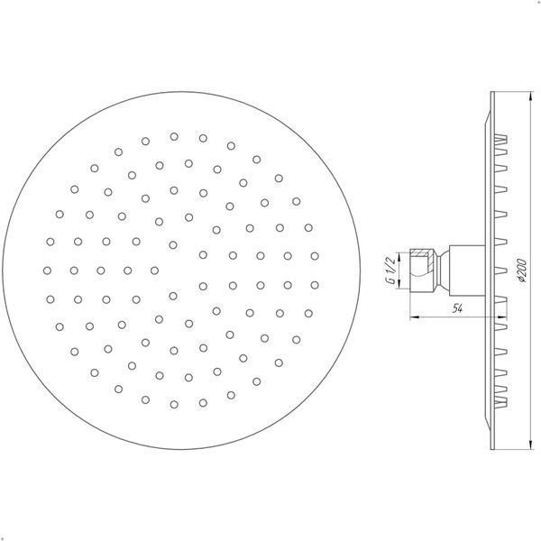 Душова лійка Globus Lux STS-0200 ТРОПИК St/ STEEL Polish  238708 купити в Україні