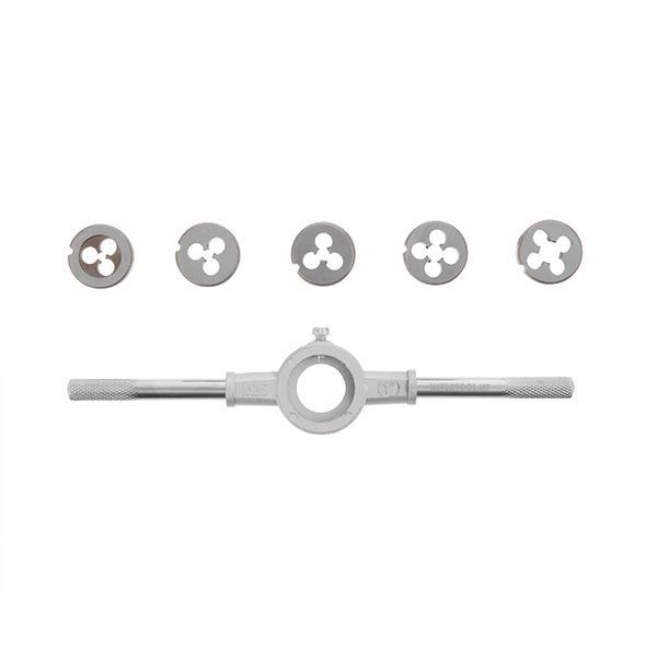 Нібор плашок з тримачем, 6 од., M4, M5, M6, M8, M10 INTERTOOL SD-8019  521013 купити в Україні