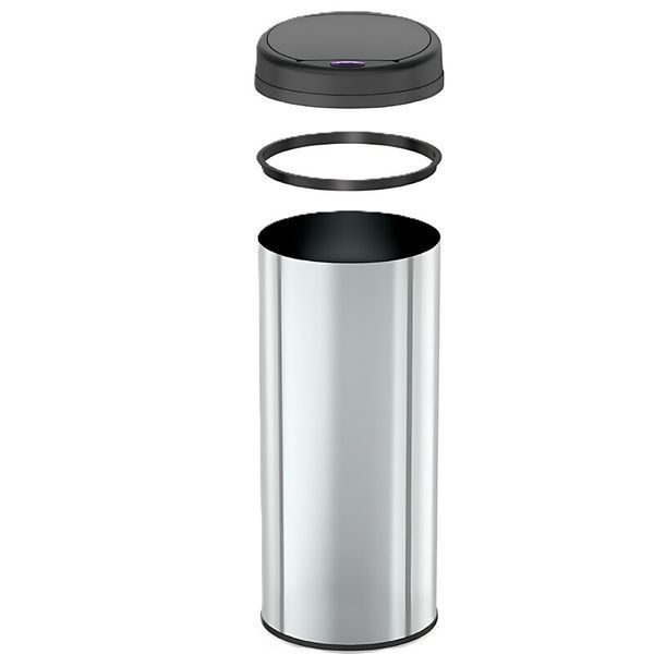 Відро для сміття сенсорне кругле Mixxus Premium Ellipse-TC0109 Chrome-Black 9л (хром-чорне) (MI7083)  254665 купити в Україні