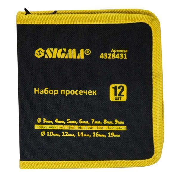 Набір просічок 12ед 3-10, 12, 14, 16, 19мм (чохол) SIGMA (4328431)  288418 купити в Україні