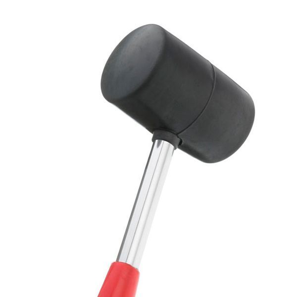 Киянка гумова 680 г, 75 мм, чорна гума, металева ручка INTERTOOL  27700 купити в Україні
