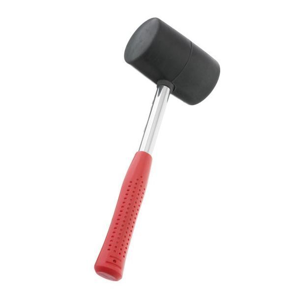 Киянка гумова 680 г, 75 мм, чорна гума, металева ручка INTERTOOL  27700 купити в Україні