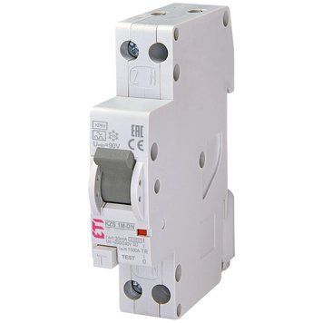 Диференційний вимикач KZS-1M-DN B 6/0,03 тип A (6kA) (з захист. від підвищеної напруги)  345215 купити в Україні