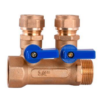 Колектор CRISTAL 3/4х16 &Prime;2-ий з перекриванням (NM-1018)  240430 купити в Україні