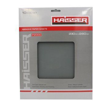 Шліфувальний папір в аркушах 230x280мм, К2000 10шт. Haisser  367236 купити в Україні