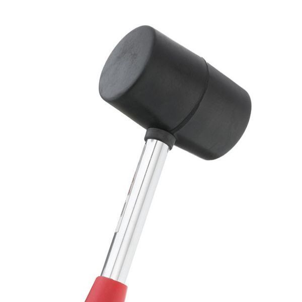 Киянка гумова 450г, 60мм чорна гума металева ручка INTERTOOL  30612 купити в Україні