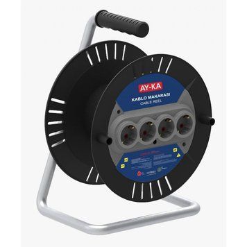 Котушка 4 гнізда з/з, 16А, до 50м, AY-KA (59 100 01)  470794 купити в Україні