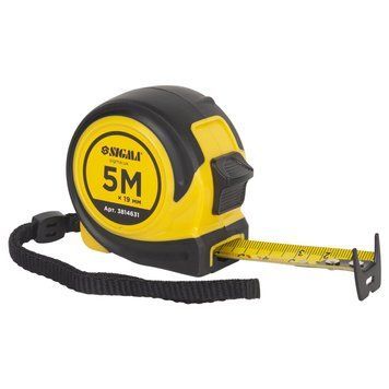 Рулетка обгумована Compact двостороннє полотно/зачіп 5м&times;19мм SIGMA (3814631)  291386 купити в Україні