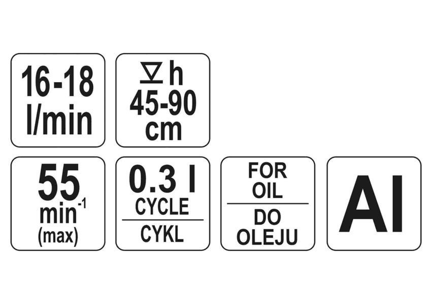 Помпа для перекачування оливи YATO 16-18 л/хв  498728 купити в Україні