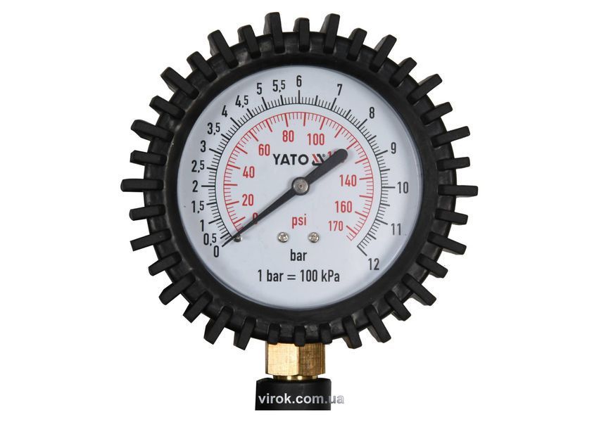 Пістолет для накачування шин YATO з манометром 0.8 МПА 1/4" 440 мм  504852 купити в Україні